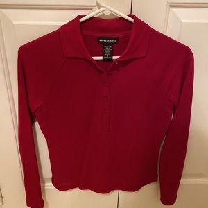 Express Jeans Long Sleeve Polo Shirt